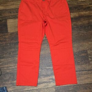 CAbi Men's Vibrant Red Cargo Pants